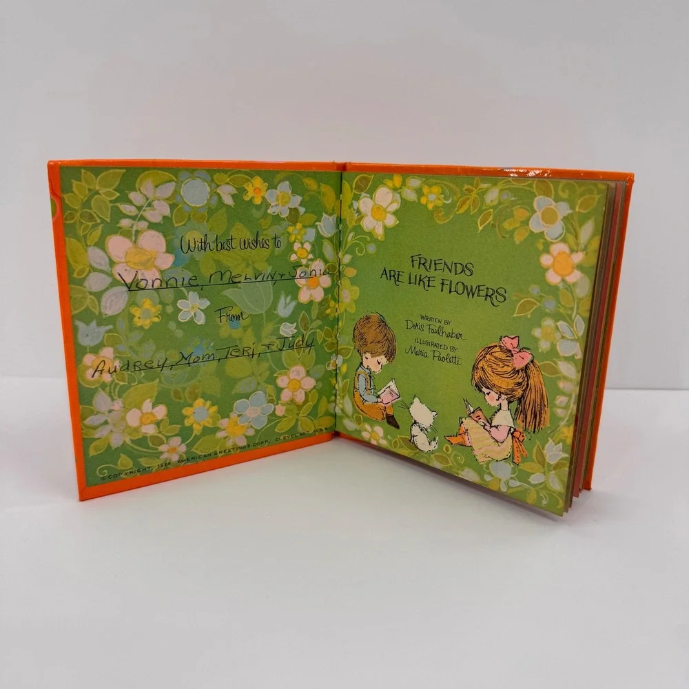 Vintage Friends Are Like Flowers Sunbeam 1968 Library Book Maria Paoletti Art - Picture 3 of 16